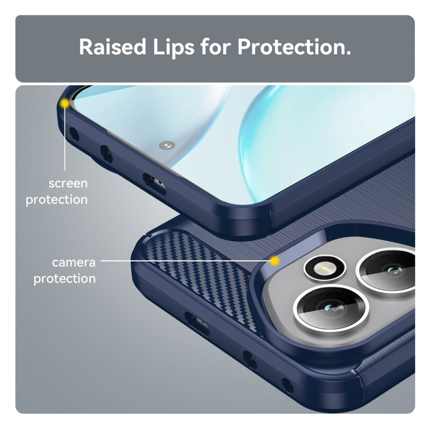 Honor 400 Hoesje Geborsteld TPU Flexibele Back Cover Blauw afbeelding 6