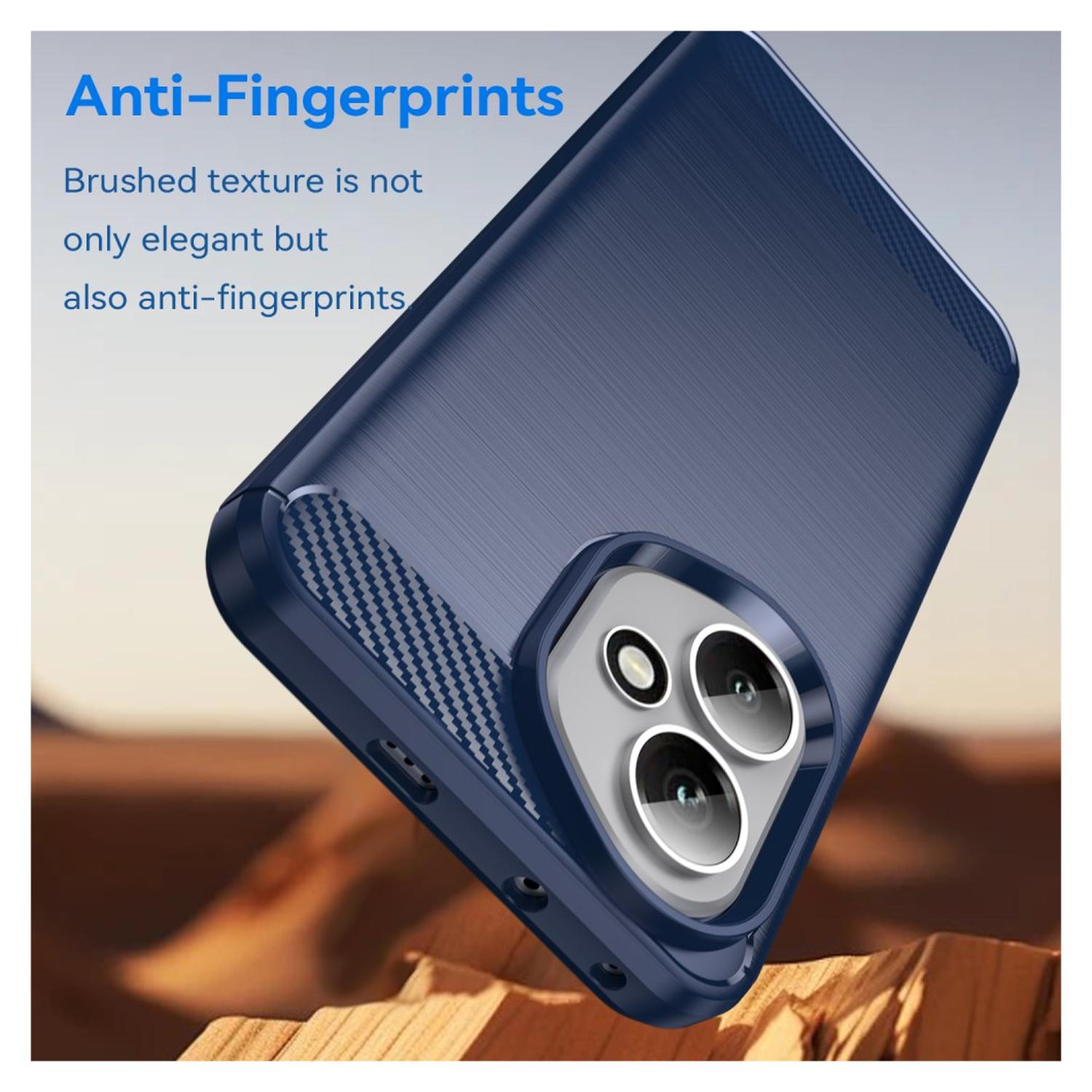 Honor 400 Hoesje Geborsteld TPU Flexibele Back Cover Blauw afbeelding 7