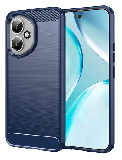 Honor 400 Hoesje Geborsteld TPU Flexibele Back Cover Blauw afbeelding 1