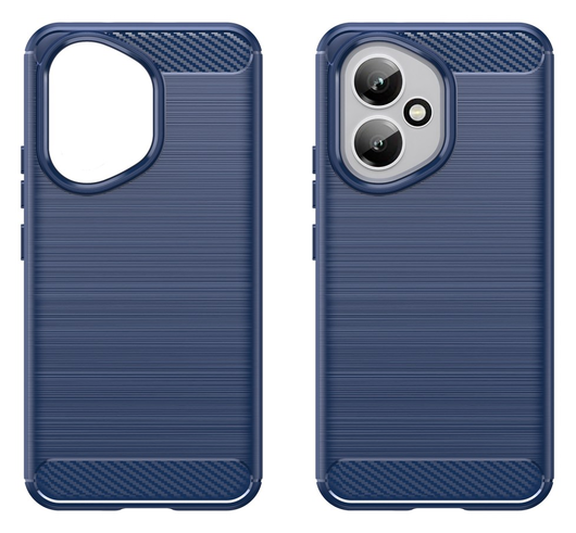 Honor 400 Hoesje Geborsteld TPU Flexibele Back Cover Blauw afbeelding 2
