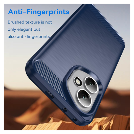 Honor 400 Hoesje Geborsteld TPU Flexibele Back Cover Blauw afbeelding 7
