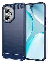 Honor 400 Hoesje Geborsteld TPU Flexibele Back Cover Blauw