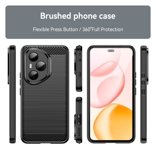 Honor 400 Pro Hoesje Geborsteld TPU Flexibele Back Cover Zwart afbeelding 8