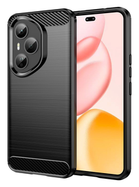 Honor 400 Pro Hoesje Geborsteld TPU Flexibele Back Cover Zwart afbeelding