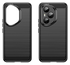Honor 400 Pro Hoesje Geborsteld TPU Flexibele Back Cover Zwart afbeelding 2