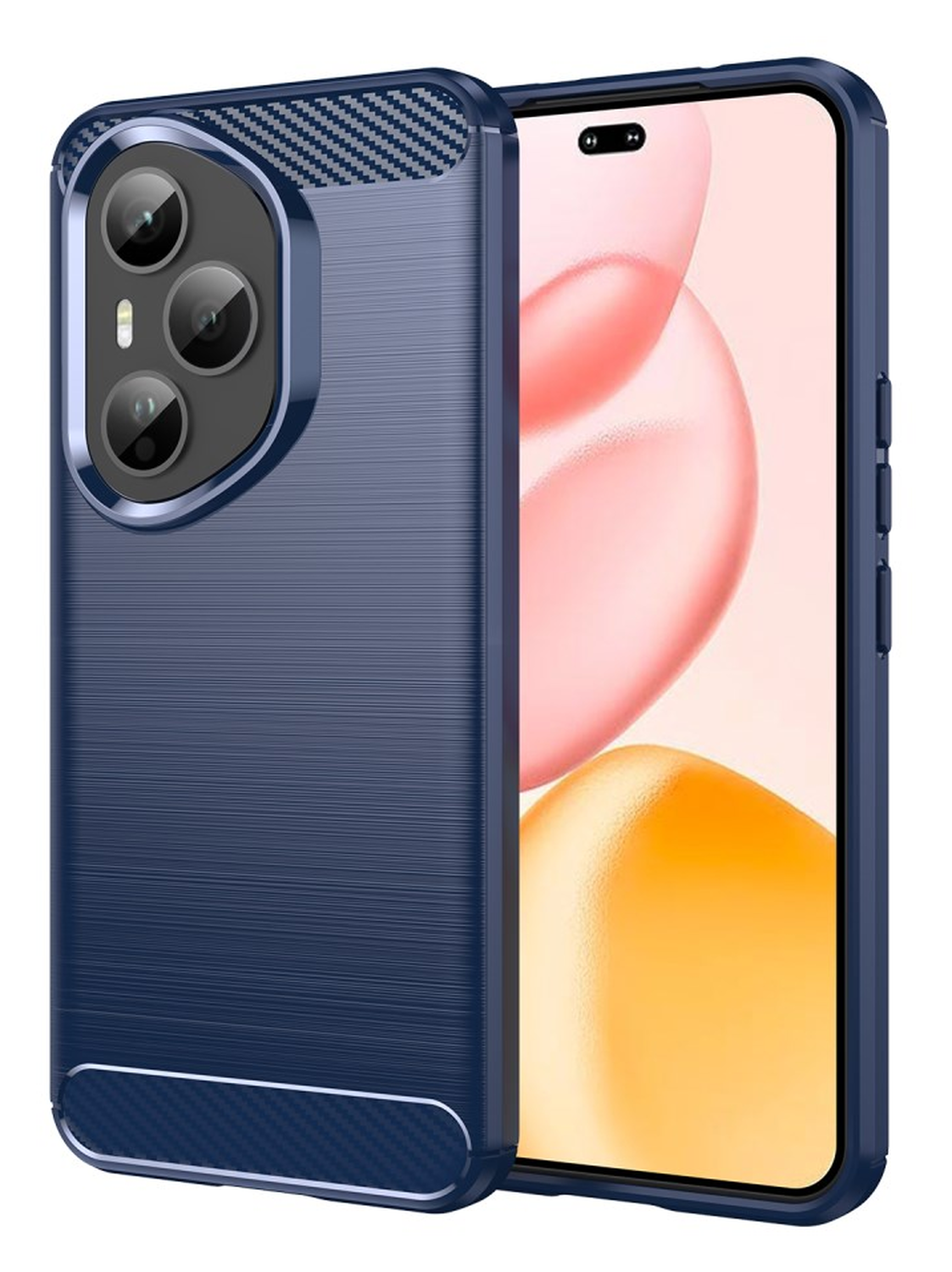 Honor 400 Pro Hoesje Geborsteld TPU Flexibele Back Cover Blauw afbeelding 1