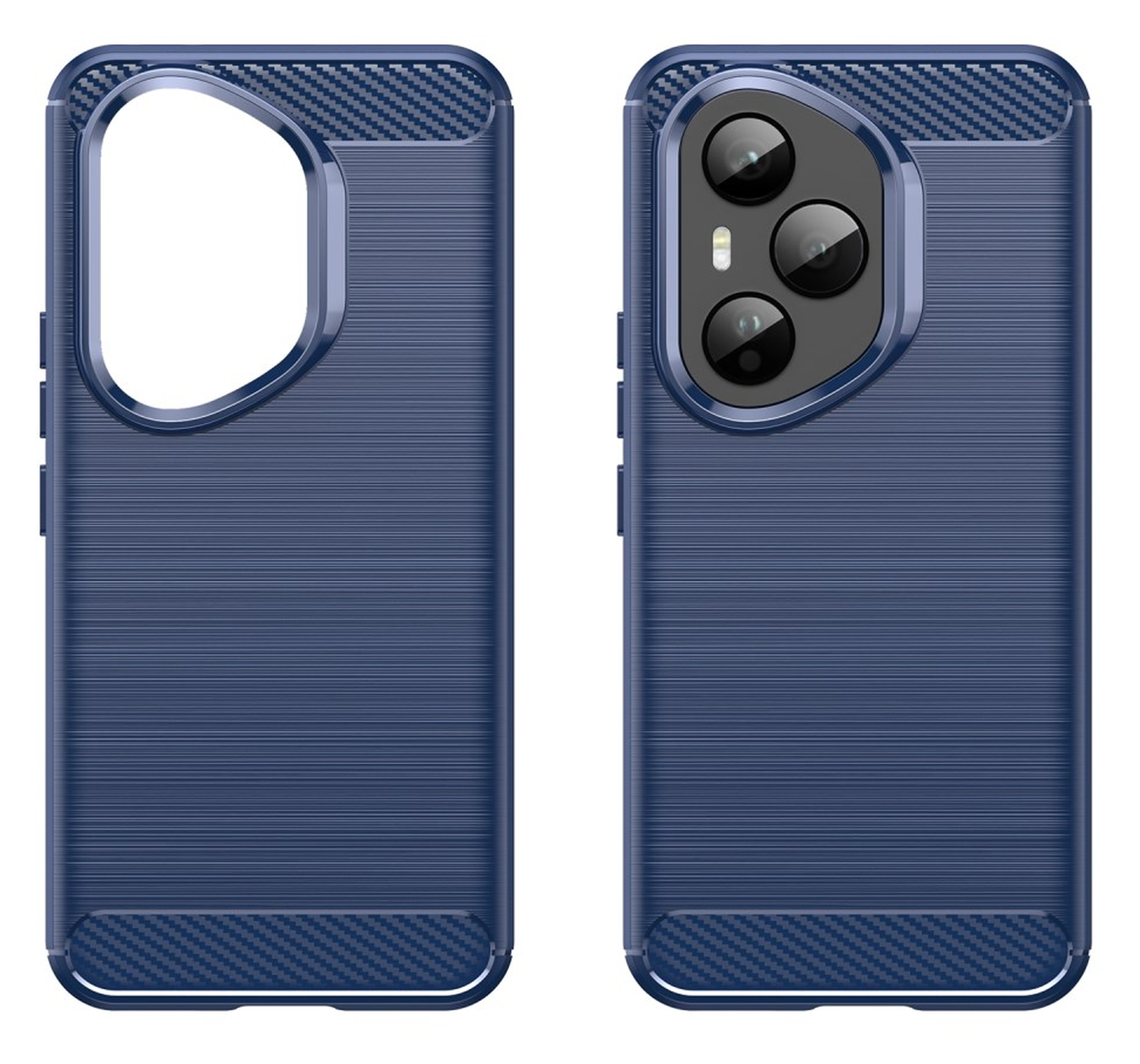Honor 400 Pro Hoesje Geborsteld TPU Flexibele Back Cover Blauw afbeelding 2