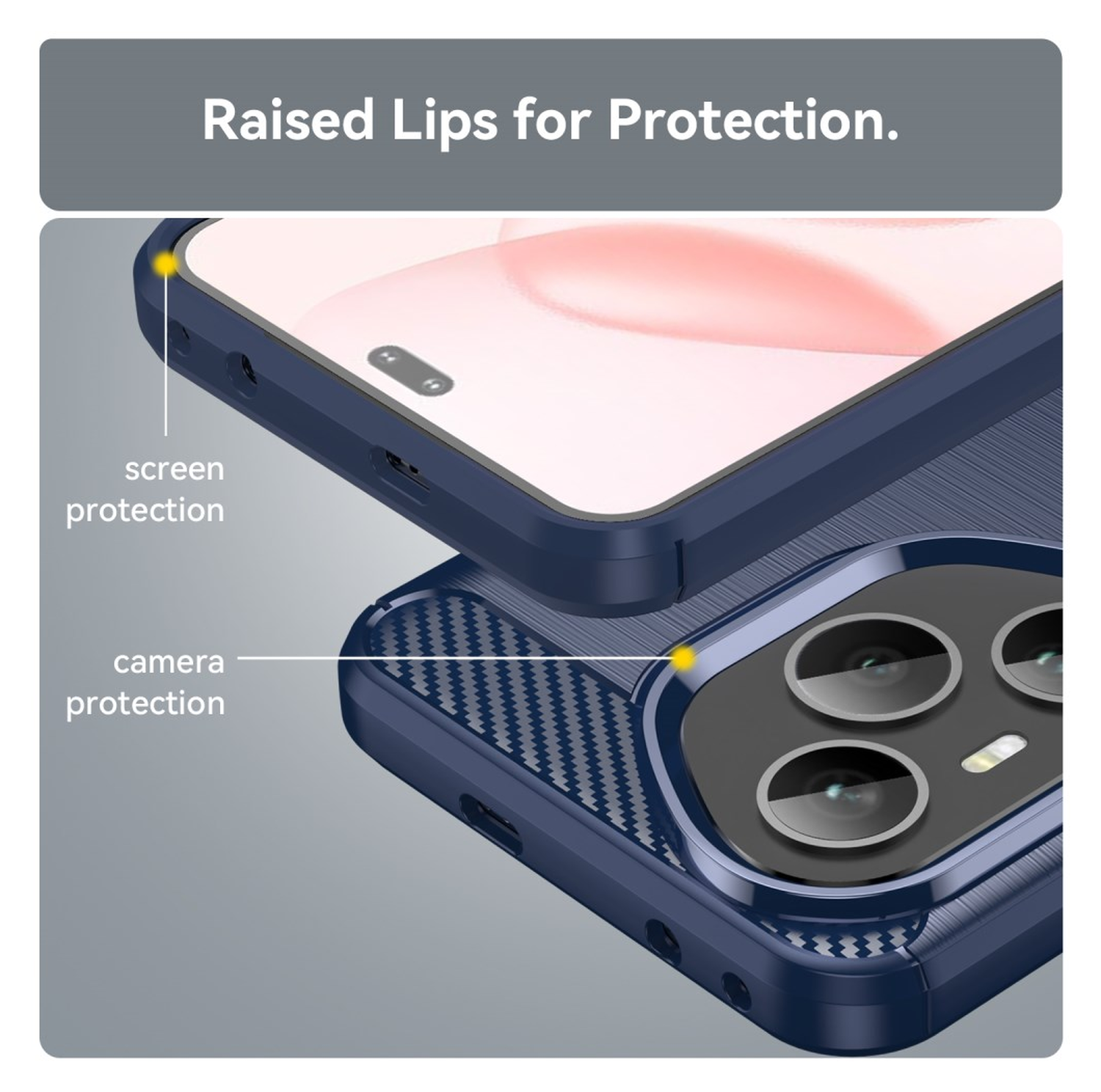 Honor 400 Pro Hoesje Geborsteld TPU Flexibele Back Cover Blauw afbeelding 6