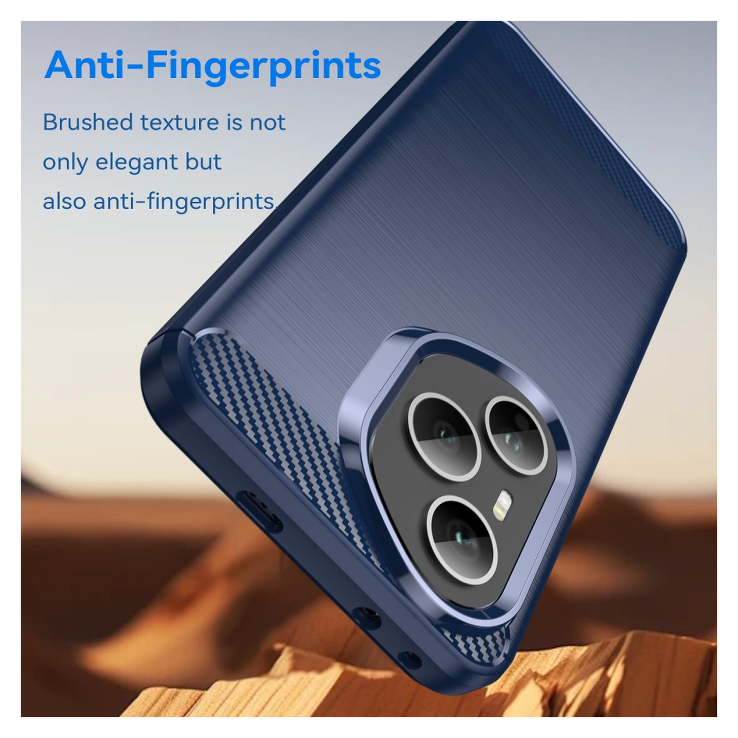 Honor 400 Pro Hoesje Geborsteld TPU Flexibele Back Cover Blauw afbeelding 7