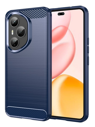 Honor 400 Pro Hoesje Geborsteld TPU Flexibele Back Cover Blauw afbeelding 1