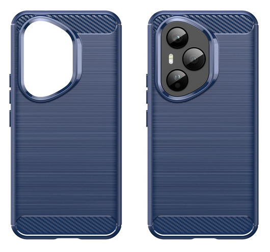 Honor 400 Pro Hoesje Geborsteld TPU Flexibele Back Cover Blauw afbeelding 2