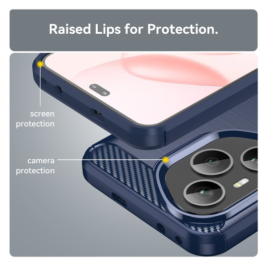 Honor 400 Pro Hoesje Geborsteld TPU Flexibele Back Cover Blauw afbeelding 6