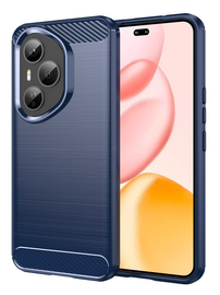 Honor 400 Pro Hoesje Geborsteld TPU Flexibele Back Cover Blauw