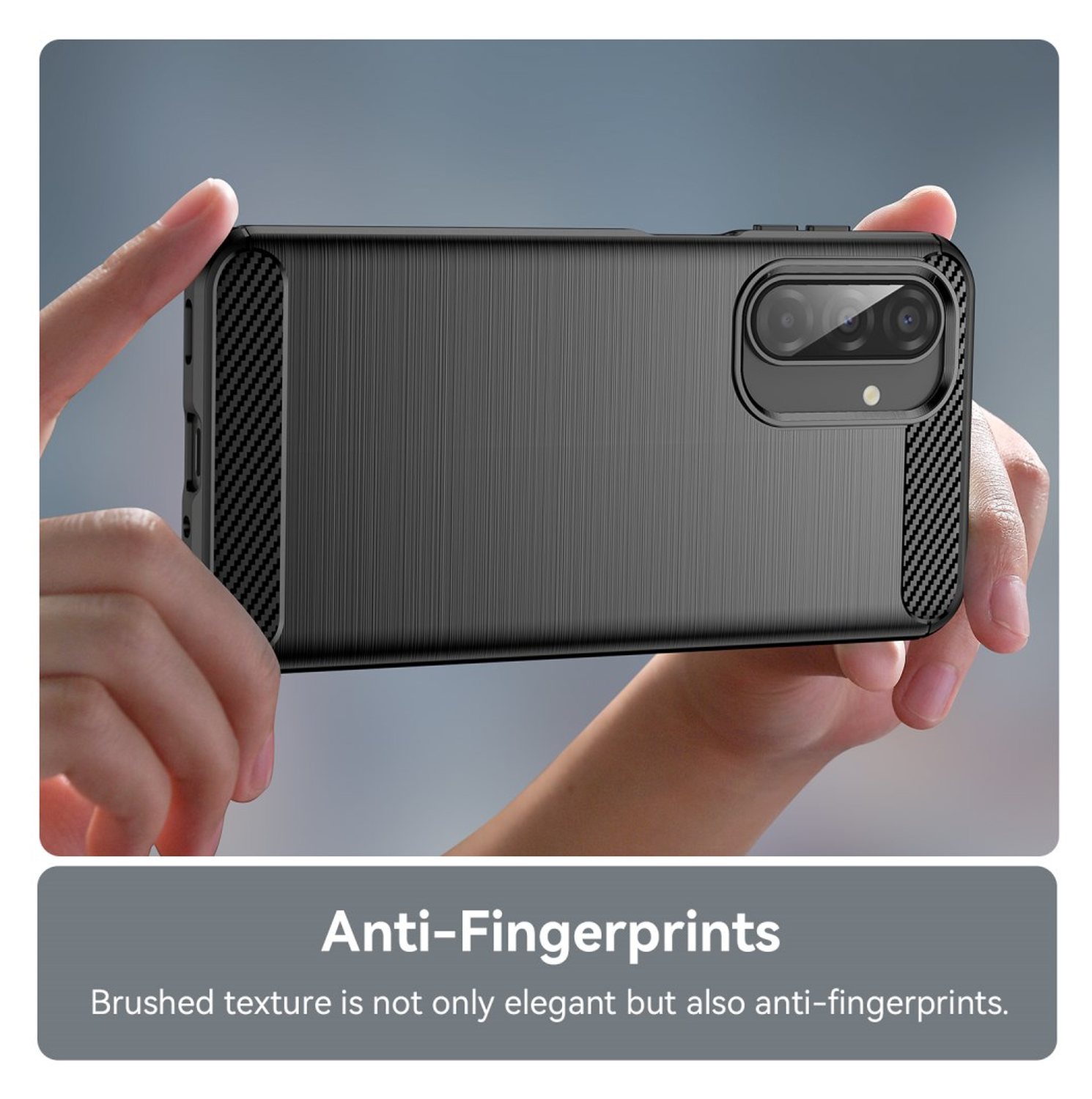 Samsung Galaxy A17 Hoesje Geborsteld TPU Flexibele Back Cover Zwart afbeelding 7