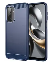 Samsung Galaxy A17 Hoesje Geborsteld TPU Flexibele Back Cover Blauw afbeelding