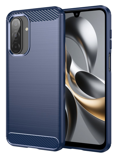 Samsung Galaxy A17 Hoesje Geborsteld TPU Flexibele Back Cover Blauw afbeelding 1