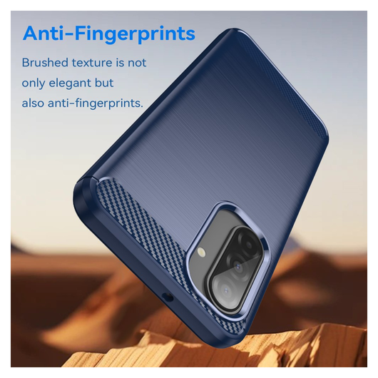 Samsung Galaxy A17 Hoesje Geborsteld TPU Flexibele Back Cover Blauw afbeelding 2