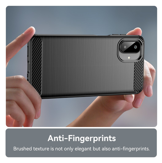 Samsung Galaxy A07 Hoesje Geborsteld TPU Flexibele Back Cover Zwart afbeelding 6