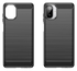 Samsung Galaxy A07 Hoesje Geborsteld TPU Flexibele Back Cover Zwart afbeelding 2