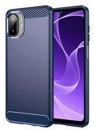 Samsung Galaxy A07 Hoesje Geborsteld TPU Flexibele Back Cover Blauw