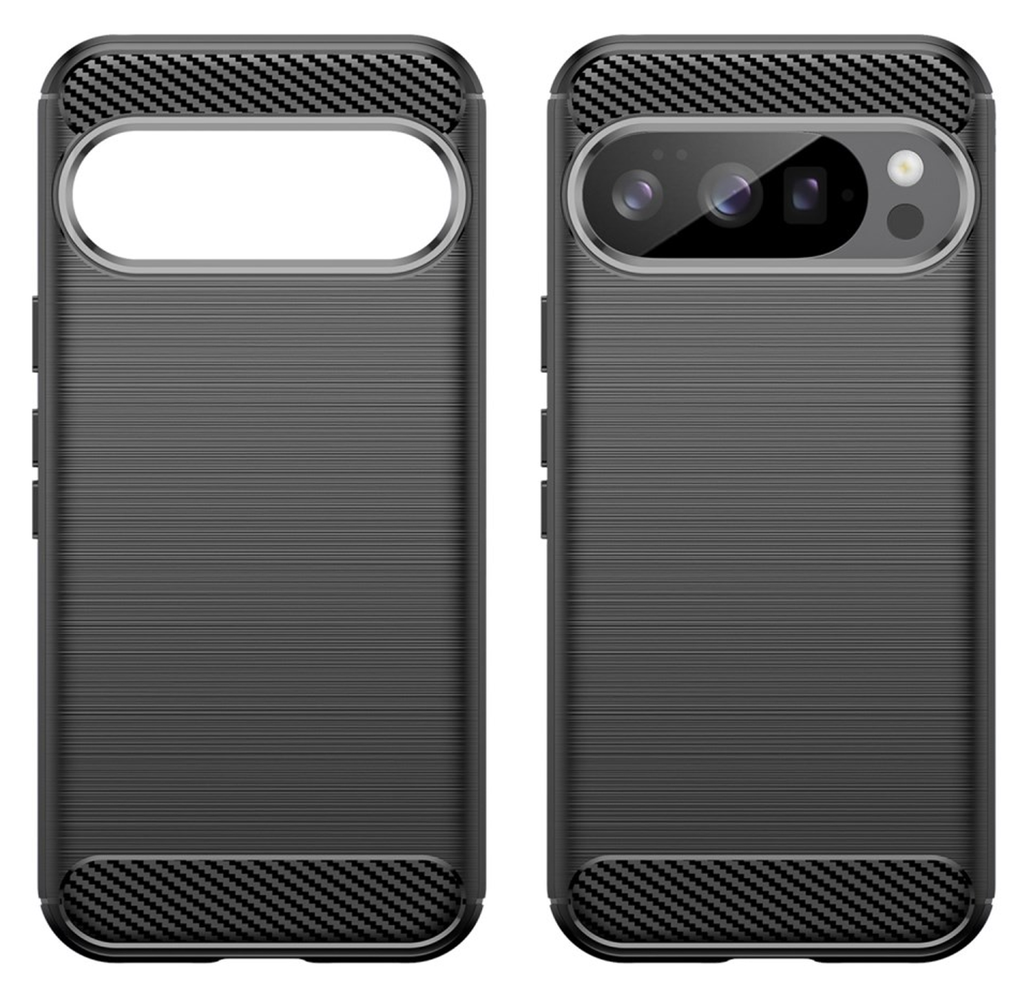 Google Pixel 10 / 10 Pro Hoesje Geborsteld TPU Flexibele Back Cover Zwart afbeelding 7