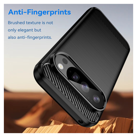 Google Pixel 10 / 10 Pro Hoesje Geborsteld TPU Flexibele Back Cover Zwart afbeelding 5