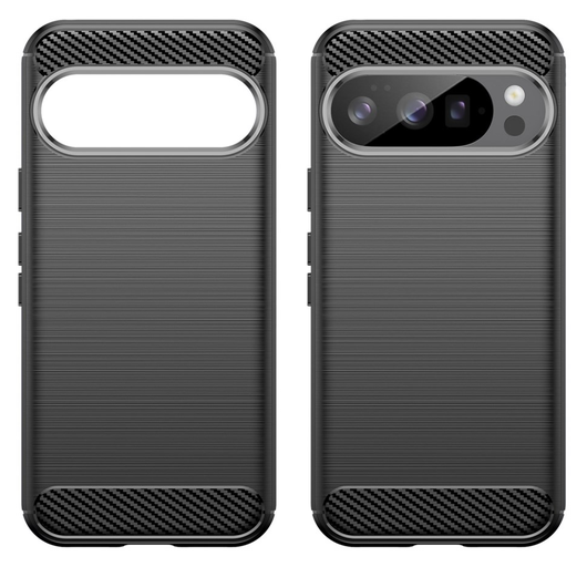 Google Pixel 10 / 10 Pro Hoesje Geborsteld TPU Flexibele Back Cover Zwart afbeelding 7