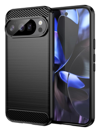 Google Pixel 10 / 10 Pro Hoesje Geborsteld TPU Flexibele Back Cover Zwart afbeelding