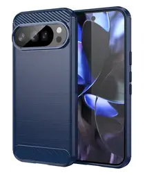 Google Pixel 10 / 10 Pro Hoesje Geborsteld TPU Flexibele Back Cover Blauw afbeelding