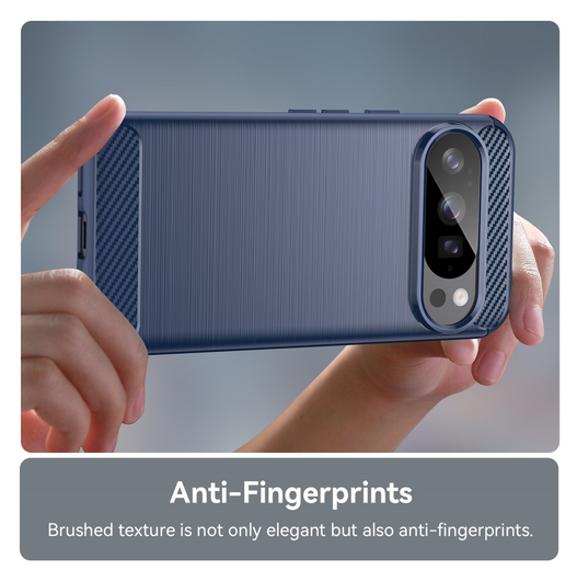 Google Pixel 10 / 10 Pro Hoesje Geborsteld TPU Flexibele Back Cover Blauw afbeelding 2