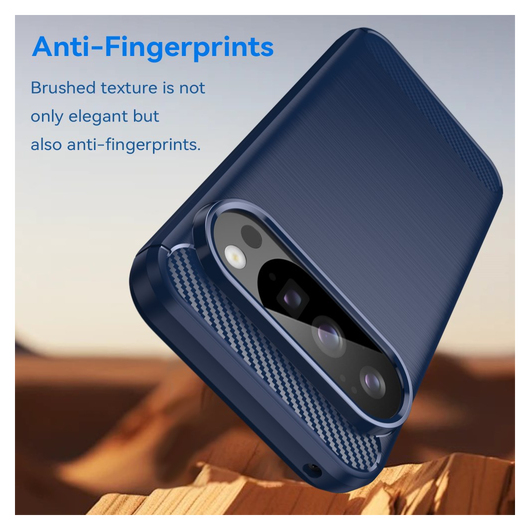 Google Pixel 10 / 10 Pro Hoesje Geborsteld TPU Flexibele Back Cover Blauw afbeelding 5