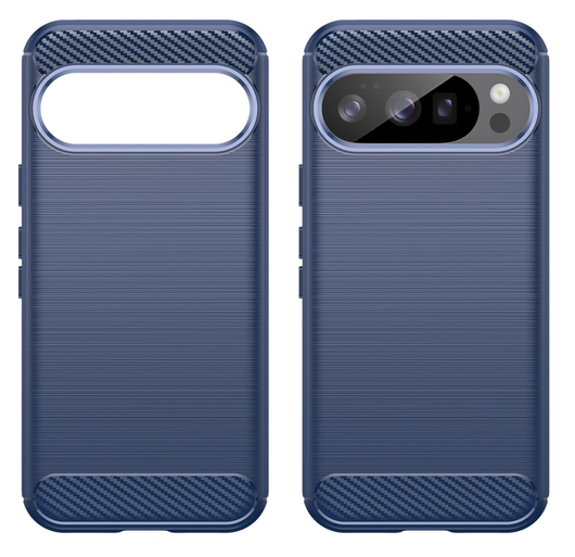 Google Pixel 10 / 10 Pro Hoesje Geborsteld TPU Flexibele Back Cover Blauw afbeelding 6