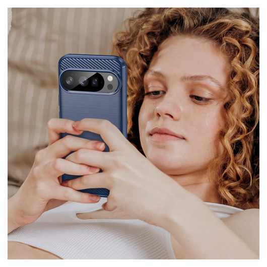 Google Pixel 10 / 10 Pro Hoesje Geborsteld TPU Flexibele Back Cover Blauw afbeelding 9