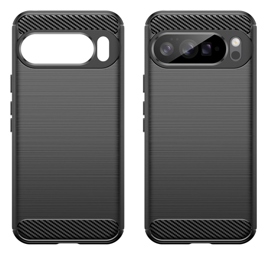 Google Pixel 10 Pro XL Hoesje Geborsteld TPU Flexibele Back Cover Zwart afbeelding 7