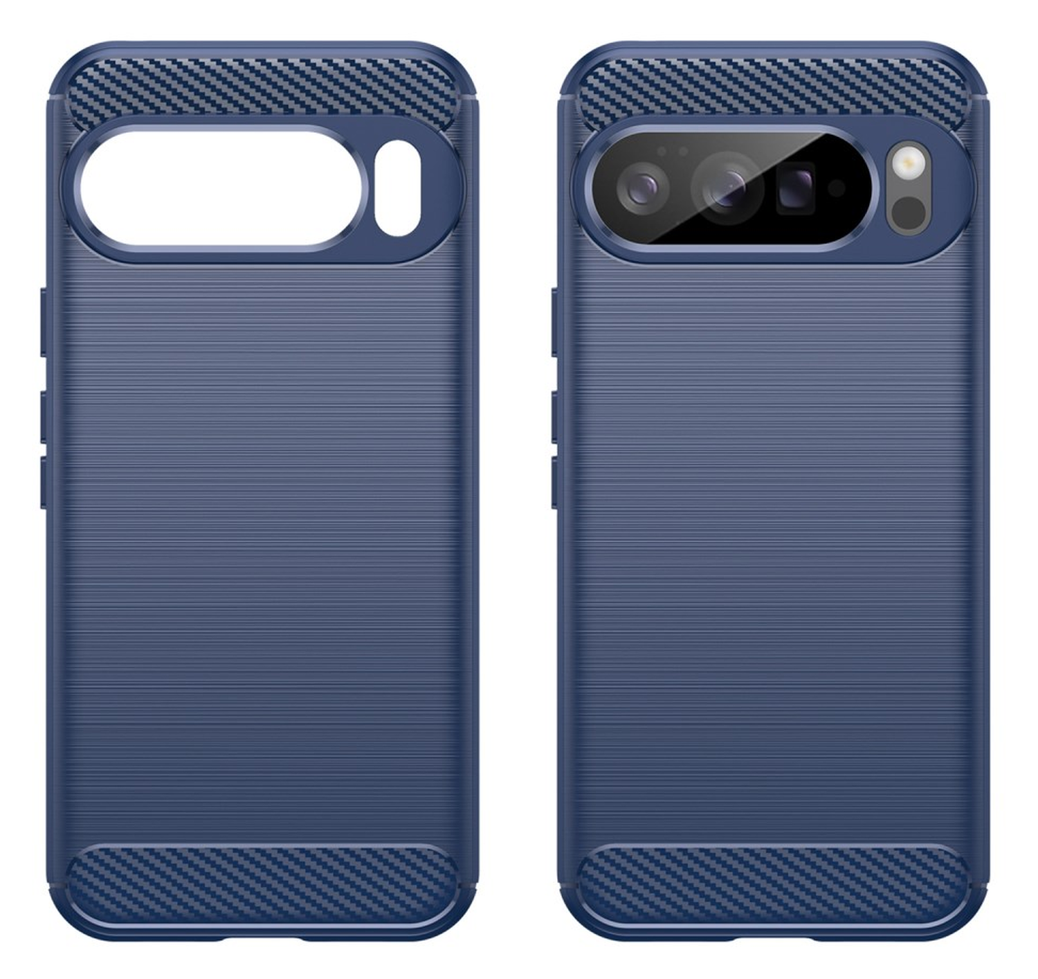 Google Pixel 10 Pro XL Hoesje Geborsteld TPU Flexibele Back Cover Blauw afbeelding 7