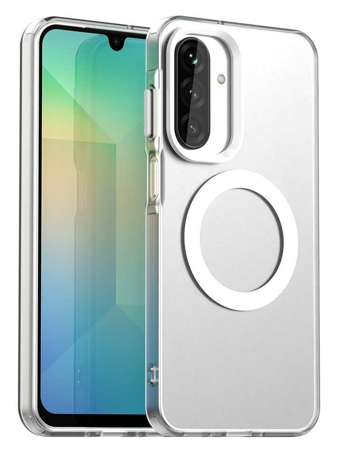 Samsung Galaxy A17 Hoesje Hard Back Cover met MagSafe Transparant afbeelding 1