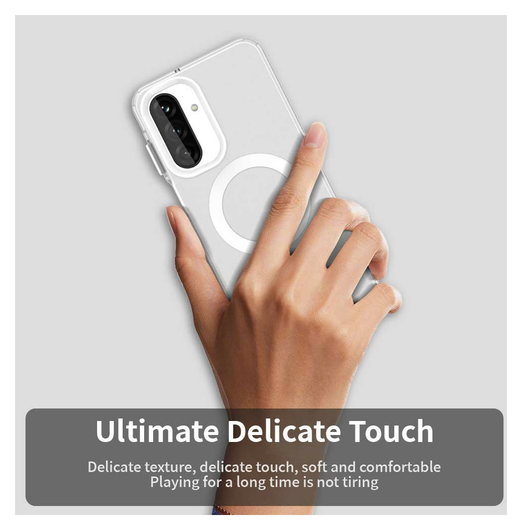 Samsung Galaxy A17 Hoesje Hard Back Cover met MagSafe Transparant afbeelding 5