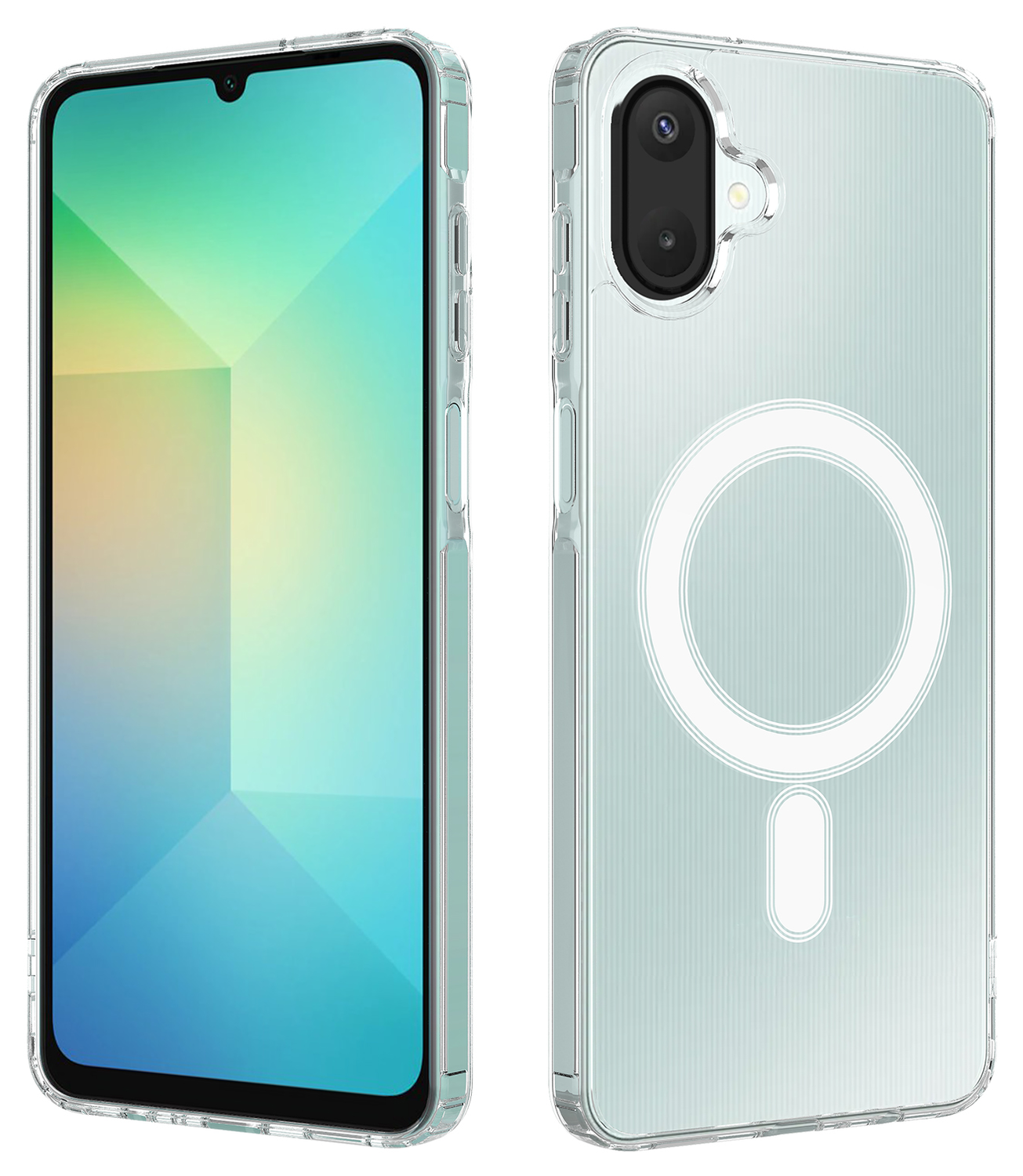 Samsung Galaxy A07 Hoesje Hard Back Cover met MagSafe Transparant afbeelding 1