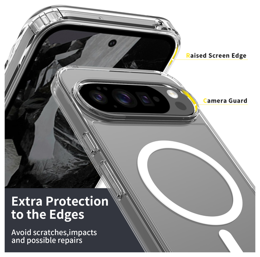 Google Pixel 10 Pro XL Hoesje MagSafe Hard Back Cover PixelSnap Transparant afbeelding 7