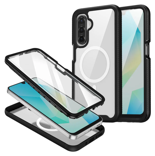 Samsung Galaxy A17 Hoesje Full Protect 360° Cover met MagSafe / Qi2 Zwart afbeelding 1