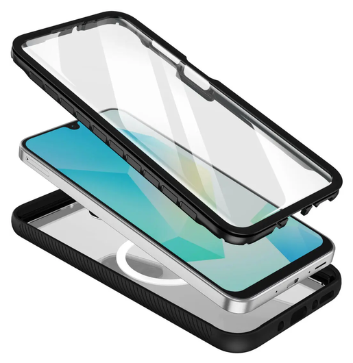 Samsung Galaxy A17 Hoesje Full Protect 360° Cover met MagSafe / Qi2 Zwart afbeelding 2