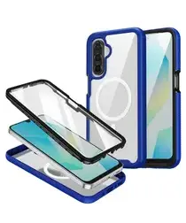 Samsung Galaxy A17 Hoesje Full Protect 360° Cover met MagSafe / Qi2 Blauw afbeelding