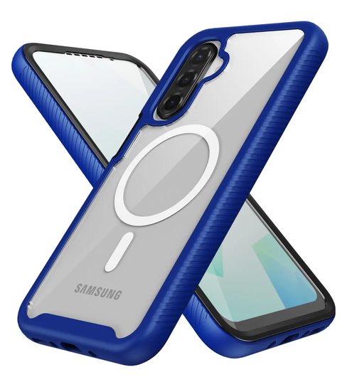 Samsung Galaxy A17 Hoesje Full Protect 360° Cover met MagSafe / Qi2 Blauw afbeelding 3