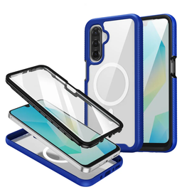 Samsung Galaxy A17 Hoesje Full Protect 360° Cover met MagSafe / Qi2 Blauw