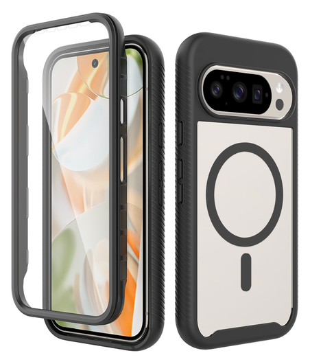 Google Pixel 10 / 10 Pro Hoesje Full Protect PixelSnap Cover MagSafe/Qi2 Zwart afbeelding 1