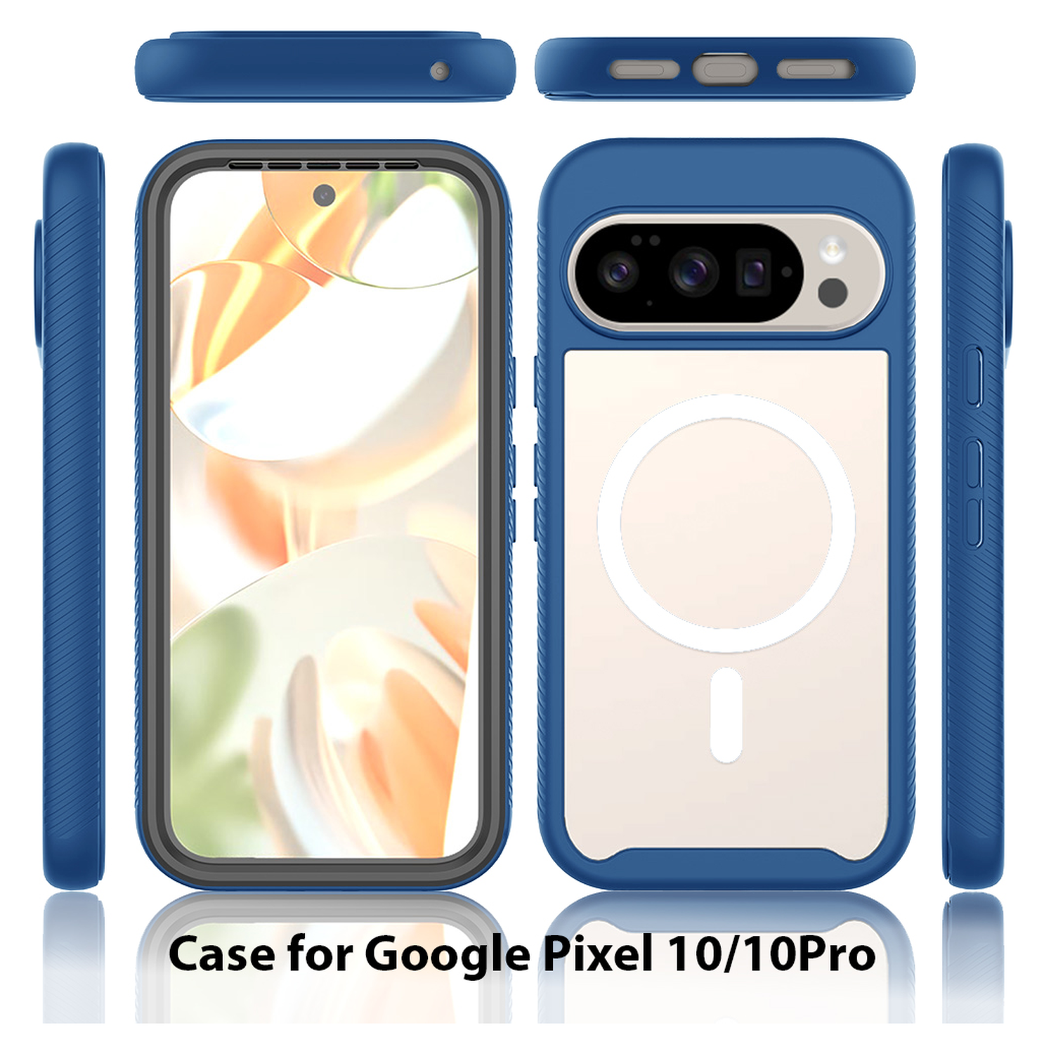 Google Pixel 10 / 10 Pro Hoesje Full Protect PixelSnap Cover MagSafe/Qi2 Blauw afbeelding 6