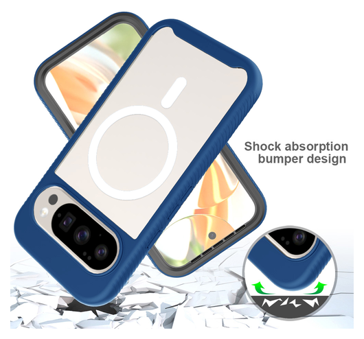 Google Pixel 10 / 10 Pro Hoesje Full Protect PixelSnap Cover MagSafe/Qi2 Blauw afbeelding 2