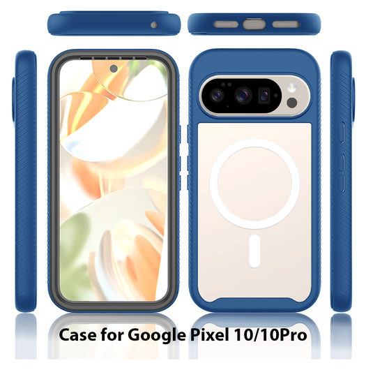 Google Pixel 10 / 10 Pro Hoesje Full Protect PixelSnap Cover MagSafe/Qi2 Blauw afbeelding 6