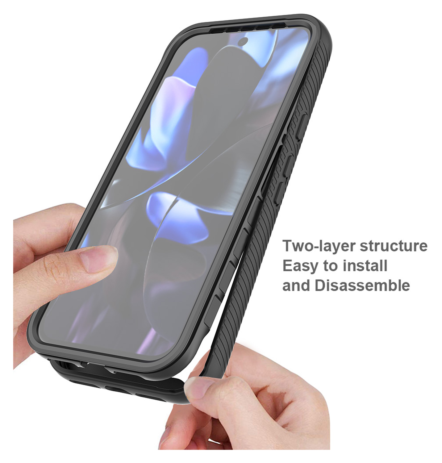 Google Pixel 10 Pro XL Hoesje Full Protect PixelSnap Cover MagSafe/Qi2 Zwart afbeelding 4