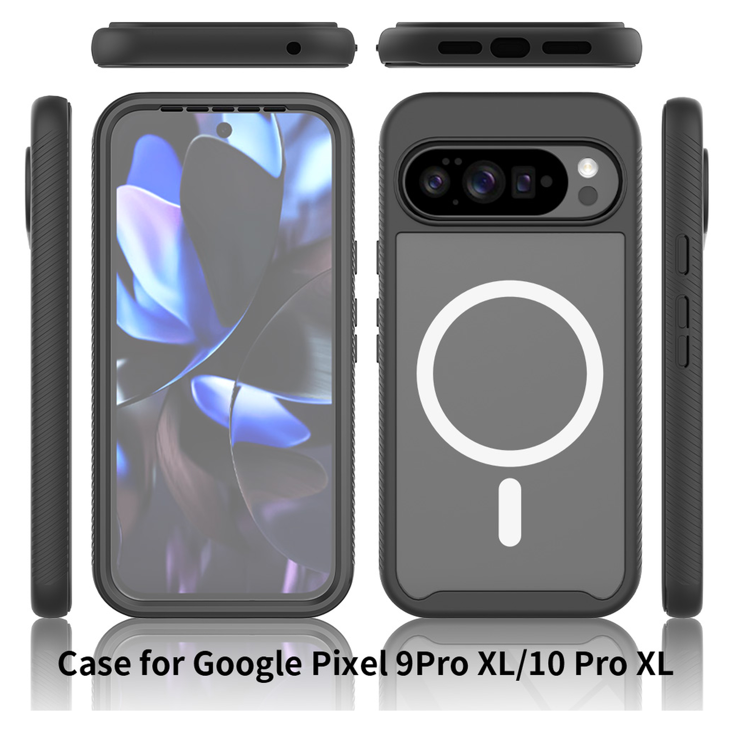 Google Pixel 10 Pro XL Hoesje Full Protect PixelSnap Cover MagSafe/Qi2 Zwart afbeelding 6